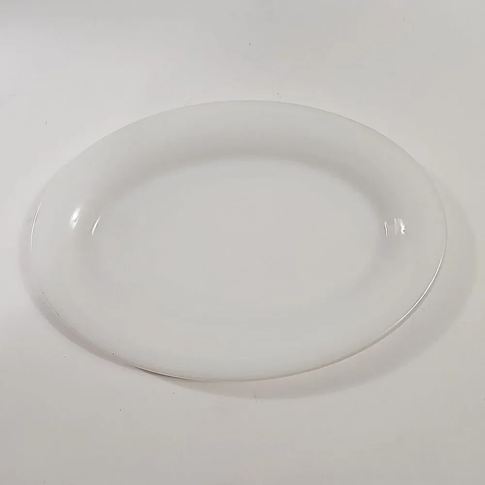3 Pc Fire King Anchor Hocking (2) Divided Relish Dish Tray Gold Trim (1) Platter